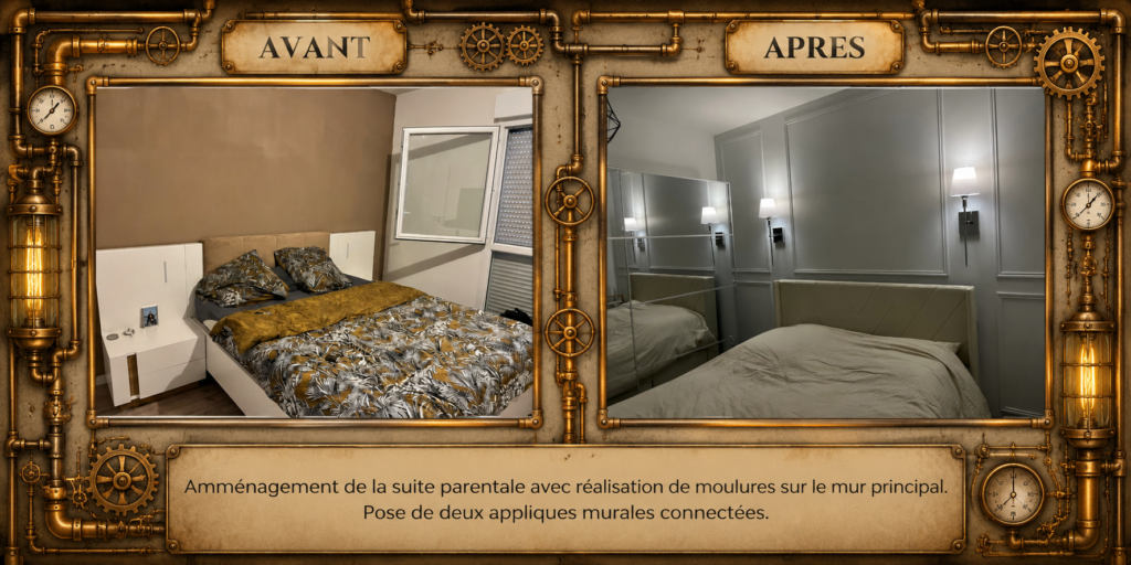 Aménagement suite parentale avec dressing